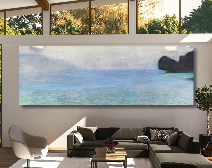 Panoramic Attersee Canvas Wall Art – Gustav Klimt Exhibition Print