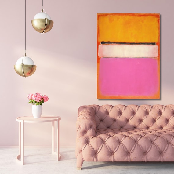 Rothko Inspired Abstract Canvas Art Print: Modern Exhibition Wall Decor
