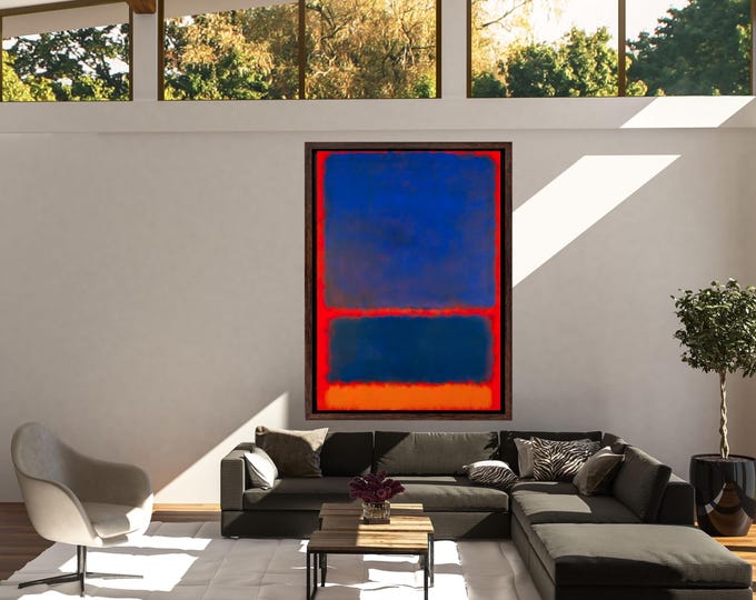 Rothko Inspired Abstract Canvas Art, Modern Exhibition Wall Decor