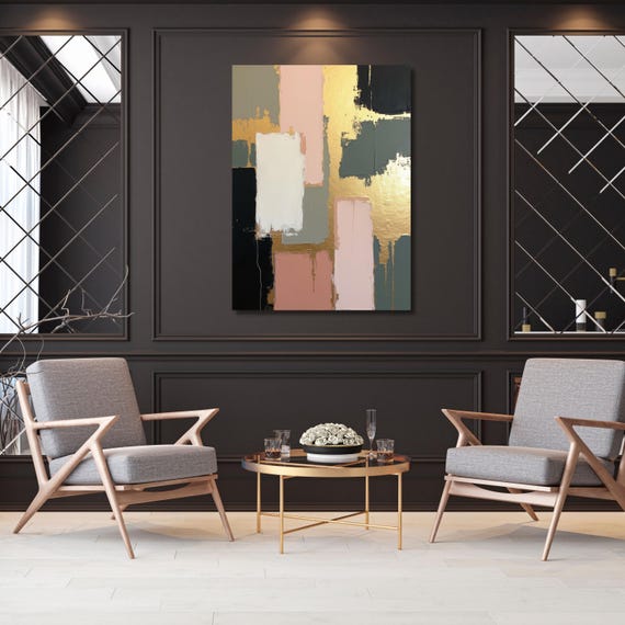 Wabi Sabi Neutral Canvas Wall Art Japandi Abstract Art  Mystical Boho Print Terracotta Colours Modern Minimalist Art Ready to Hang gift