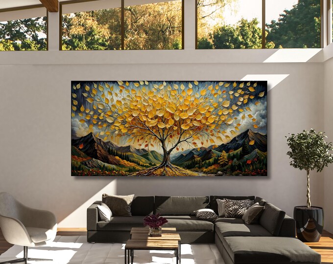 Tree of Life Wall Art: Colorful Gustav Klimt Canvas (Framed or Stretched)