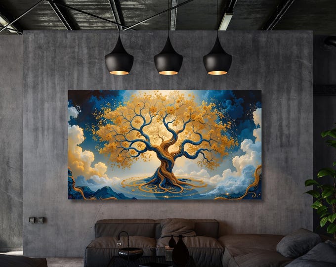 Gustav Klimt Tree of Life Art - Extra Large Canvas Wall Decor