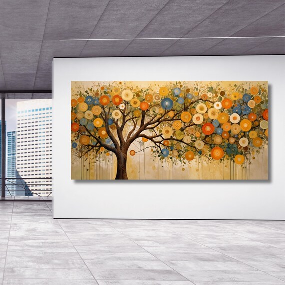 Gustav Klimt Tree of Life Canvas Wall Art Klimt Print, Klimt Canvas Poster, Gustav Klimt Poster, Klimt Exhibition Painting, Flower Garden