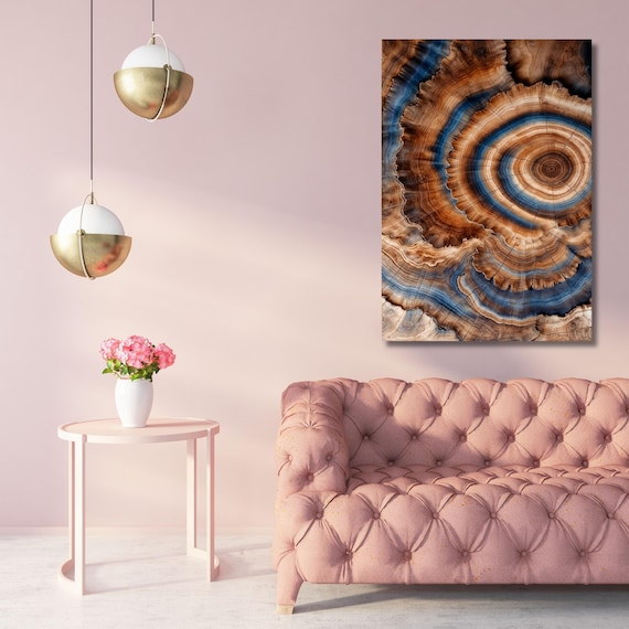 Tree Rings Canvas Wall Art Elegant Natural Wall Art Great Design Solution for Echo Tree Ring Print stump,Tree ring Wood Canvas art Texture