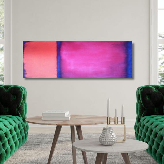 Panoramic Rothko Style Canvas Art Print: Large Vintage Wall Decor