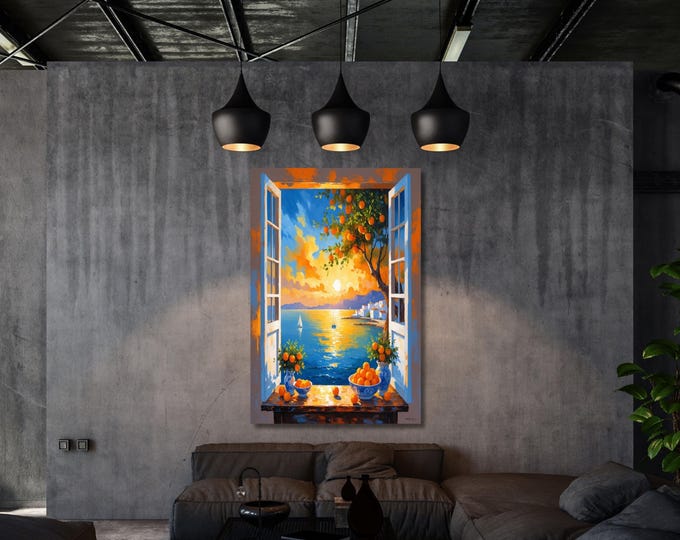 Matisse Style Canvas Print, Sun Through Window, Abstract Art