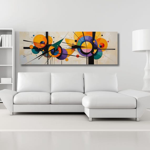 Wassily Kandinsky style Canvas Wall Art,A Gallery Exhibition ART Kandinsky Canvas Print Home Decor Kandinsky Canvas Art Ready to Hang Canvas