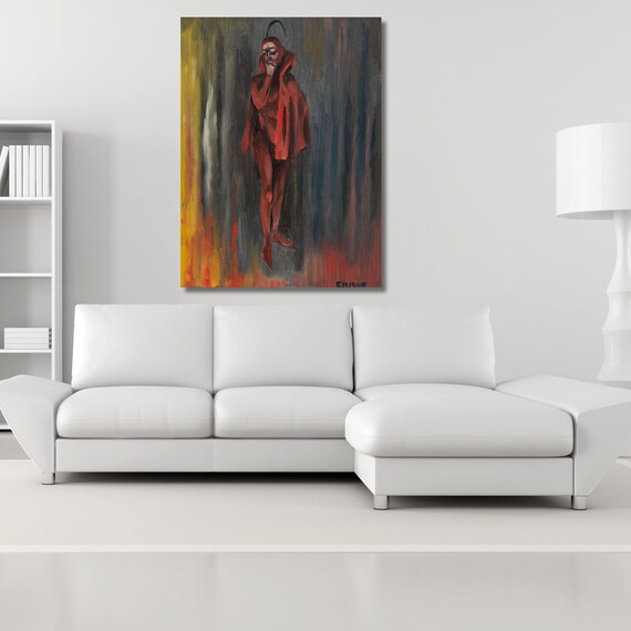Satan in Red by Edward Hopper Canvas Wall Art Hopper Print, Hopper Canvas Poster, Hopper Poster, Hopper Exhibition Painting Hopper gift art