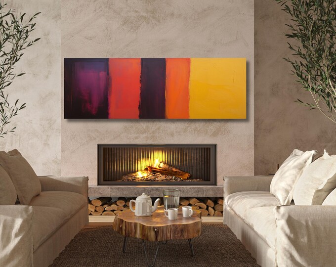 Mark Rothko Style Canvas Art, Panoramic Large Wall Art, Exhibition Print (Digital Download)