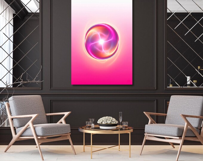 Aura Wall Art Print: Retro Gradient, Positive Affirmation - Boho Decor