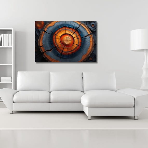 Tree Rings Canvas Wall Art Elegant Natural Wall Art Great Design Solution for Echo Tree Ring Print stump,Tree ring Wood Canvas art Texture