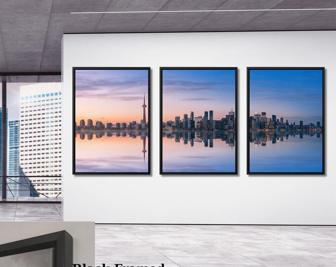 Toronto Skyline Canvas Print, 3-Piece Modern Wall Art Set