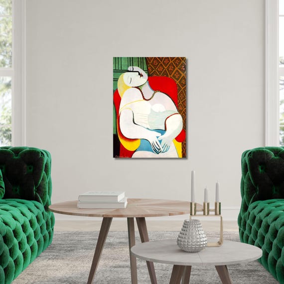 Pablo Picasso Le Rêve Canvas Art, The Dream Picasso Print, Famous Sleeping Woman Portrait, Cubist Masterpiece Wall Decor