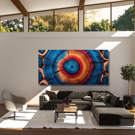 Tree Rings Canvas Wall Art Elegant Natural Wall Art Great Design Solution for Echo Tree Ring Print stump,Tree ring Wood Canvas art Texture