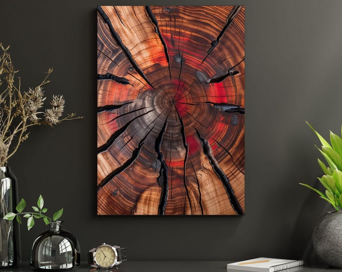 Tree Rings Canvas Wall Art Elegant Natural Wall Art Great Design Solution for Echo Tree Ring Print stump,Tree ring Wood Canvas art Texture