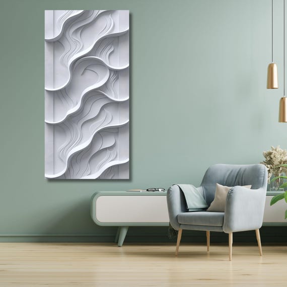 Long Narrow Canvas Wall Art Vertical Nature Print Tall Modern sun Tree or Mountain Wall Decor for Hallway,Entryway Small Space Styling Print