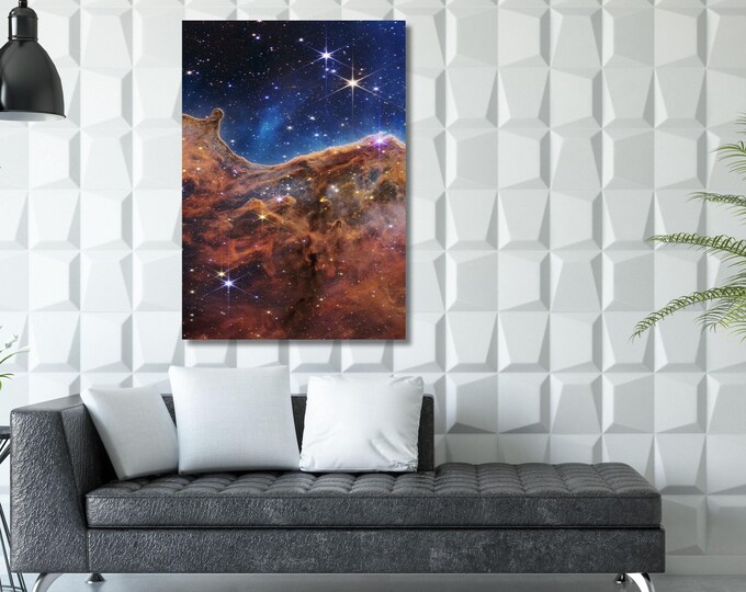 James Webb Space Telescope Canvas: Carina Nebula NASA Print