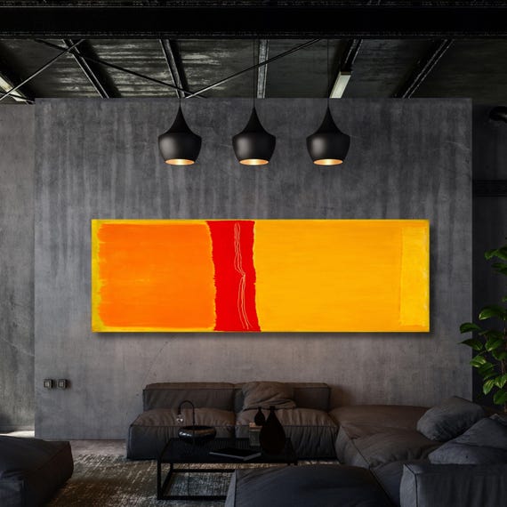 Mark Rothko Style Canvas Art: Panoramic Abstract Print