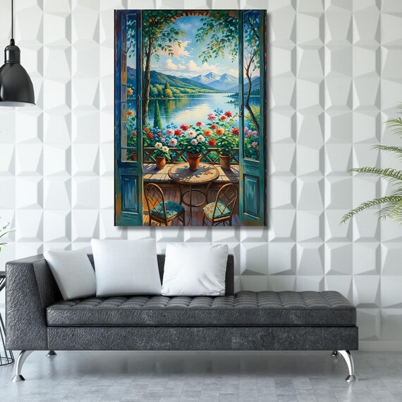 Open Window Henri Matisse Canvas Wall Art Henri Matisse Style Painting Sea Orange Matisse Window Klimt Canvas Oranges decor gift wall art