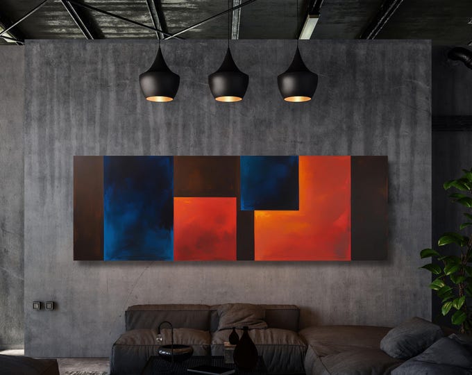 Panoramic Mark Rothko Canvas Art Print: Vintage Abstract Expressionism