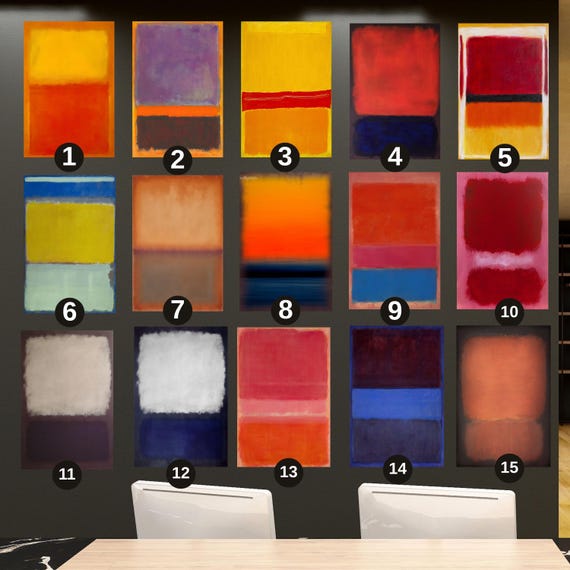 Custom Mark Rothko Canvas Prints Wall Art, Abstract Prints, Color Field Decor, Pick Your Favorite Numbers