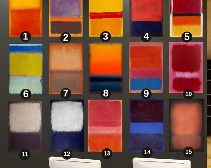 Custom Mark Rothko Canvas Prints Wall Art, Abstract Prints, Color Field Decor, Pick Your Favorite Numbers