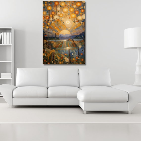 Gustav Klimt Canvas Wall Art Klimt Print, Klimt Canvas Poster, Gustav Klimt Poster, Klimt Exhibition Painting, Flower Garden Flower Market