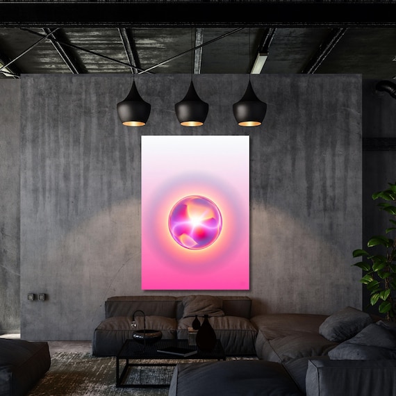 Aura Canvas Poster, Angel Number Wall Art, Spiritual Gradient Print, Affirmation Art, Boho Aura Printable, Meditation Wall Decor gift art