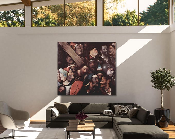 Hieronymus Bosch Canvas Print, Colourful Large Wall Art