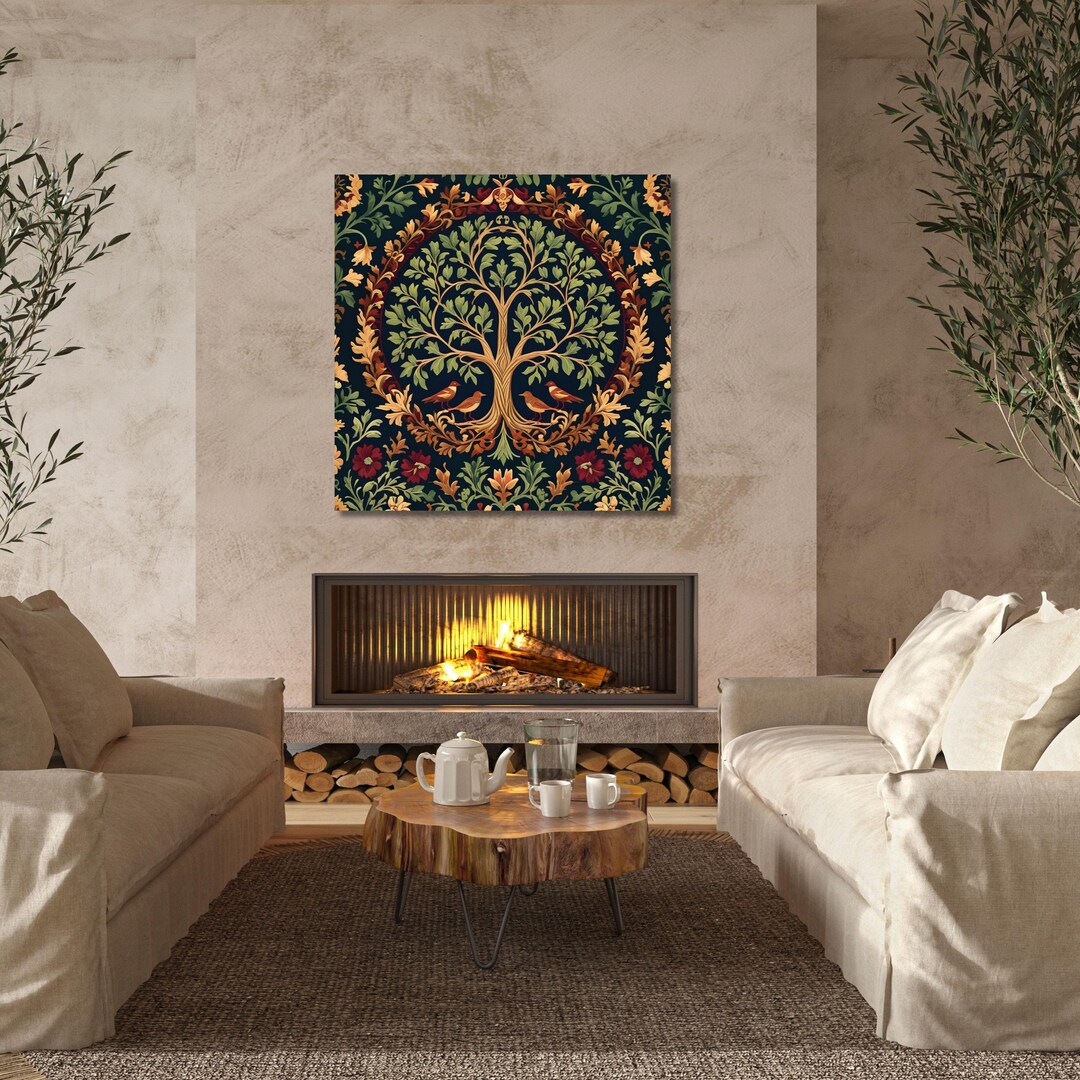William Morris Tree of Life Canvas Wall Art Botanical Vintage Print ...