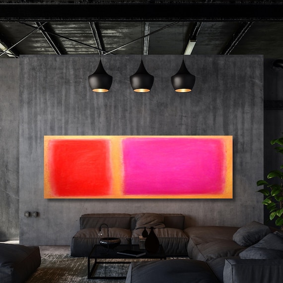 Panoramic Mark Rothko Canvas Art: Vintage Style Wall Art