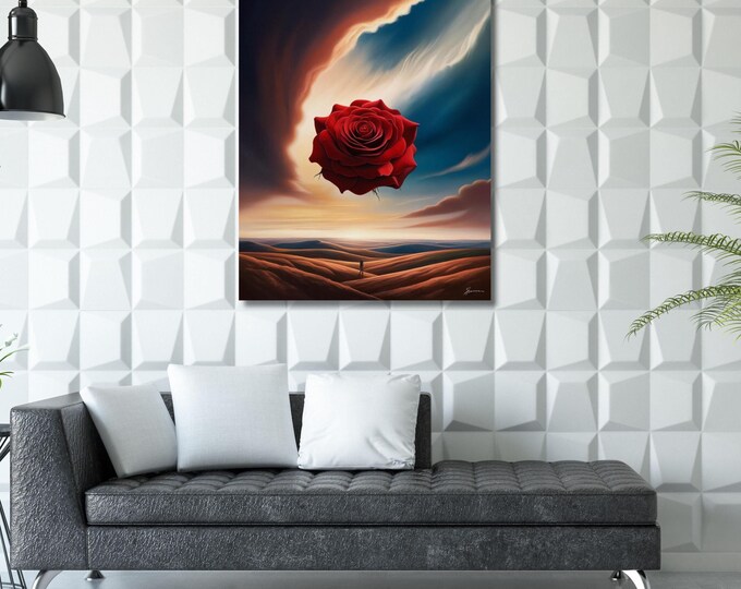 Rose Garden Canvas Wall Art, Klimt Inspired Print, Flower Market Poster