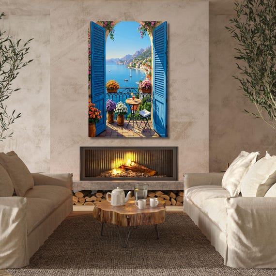 Open Window Henri Matisse Canvas Wall Art Henri Matisse Style Painting Sea Orange Matisse Window Klimt Canvas Oranges decor gift wall art