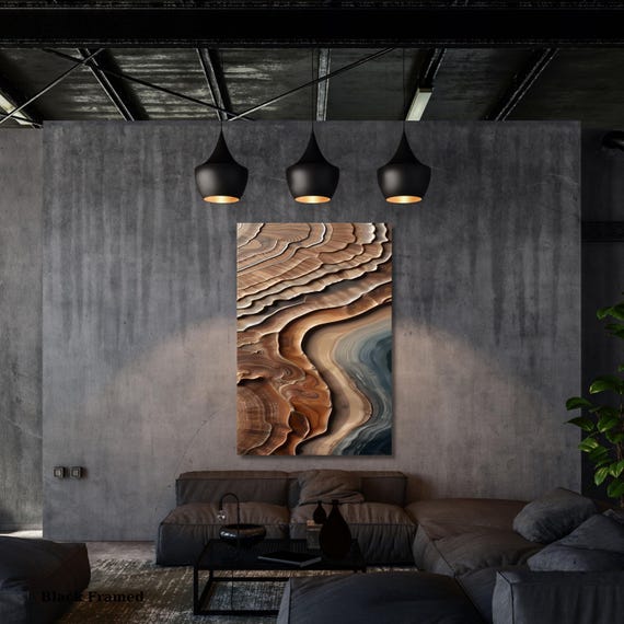 Tree Ring Texture Canvas Wall Art: Wood Print