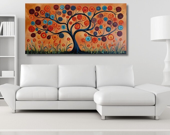 Gustav Klimt Tree of Life Canvas Art, Klimt Exhibition Poster