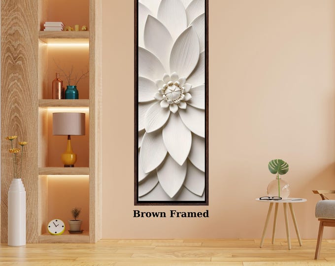 Canvas Wall Art: Vertical Tree and Mountain - Small Space Decor