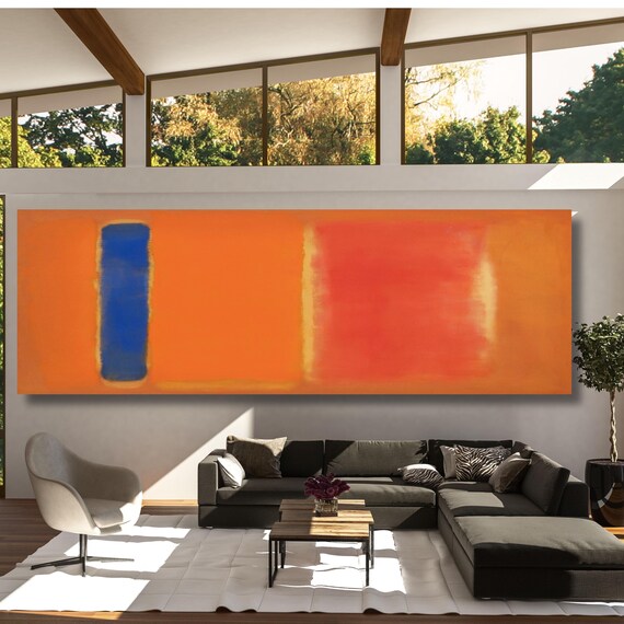 Panoramic Rothko Style Canvas Art Print: Large Wall Decor