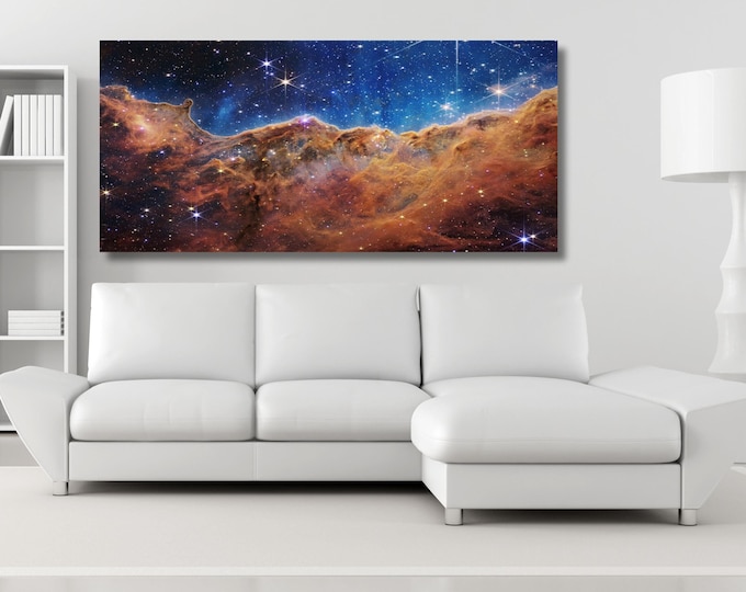 James Webb Telescope Carina Nebula Canvas Art: NASA Space Poster