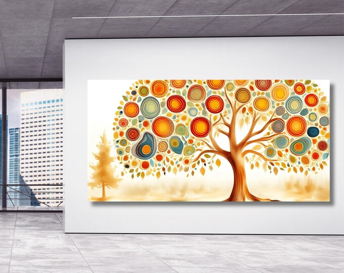 Gustav Klimt Style Tree of Life Canvas Wall Art Klimt Print, Klimt Canvas Poster, Gustav Klimt Poster, Klimt Exhibition Painting, Flower