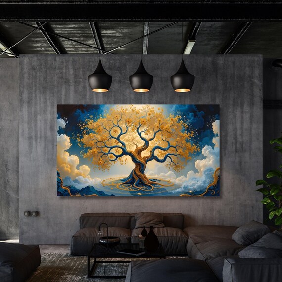 Tree of life Gustav Klimt Canvas Wall Art,Tree of life Framed Wall Art,Tree of life Poster, Extra Large Wall Art Tree of life Ready to Hang