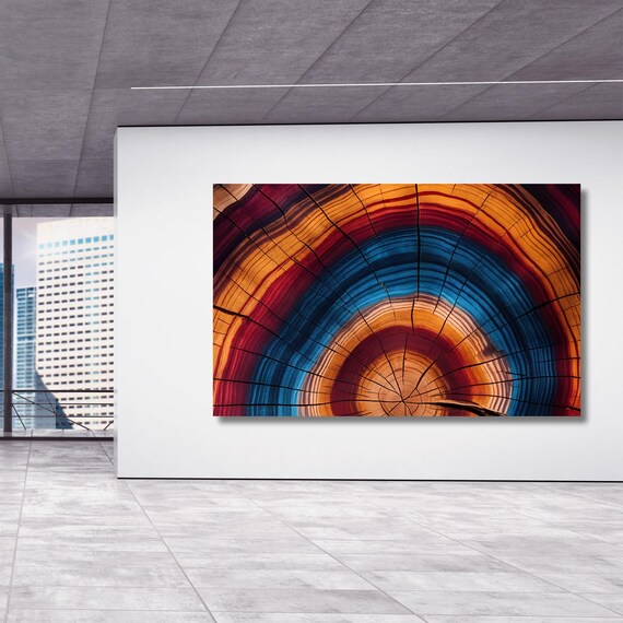 Tree Rings Canvas Wall Art Elegant Natural Wall Art Great Design Solution for Echo Tree Ring Print stump,Tree ring Wood Canvas art Texture