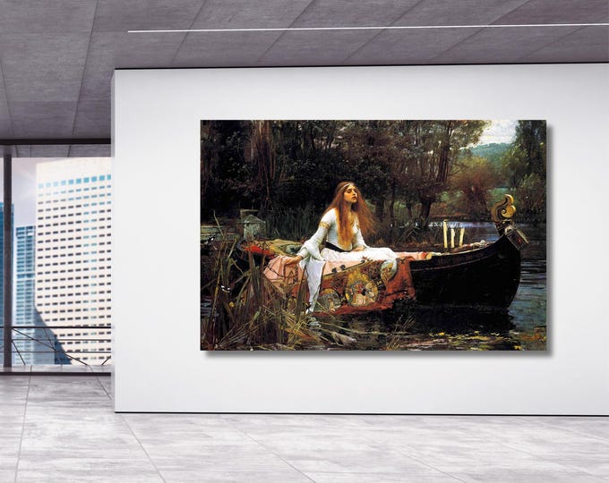 The Lady Of Shalott Canvas Wall Art John William Waterhouse Reproduction Wall art Canvas Print Magritte art Home Decor Waterhouse Gallery