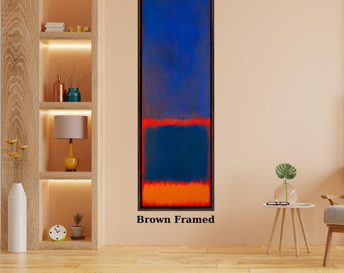 Mark Rothko Canvas Art, Vertical Abstract Expressionist Print, Framed Wall Decor