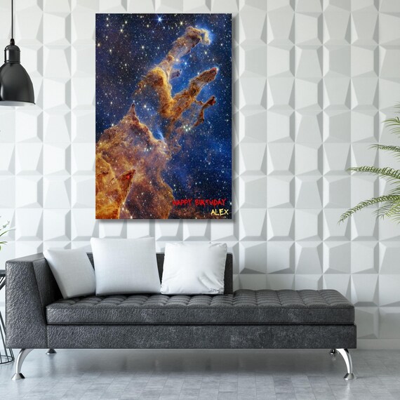 Personalized Name NASA Canvas Wall art, Custom Name Sign Printing, Gifts for Couples, Family Names, birthday gift, Christmas gift