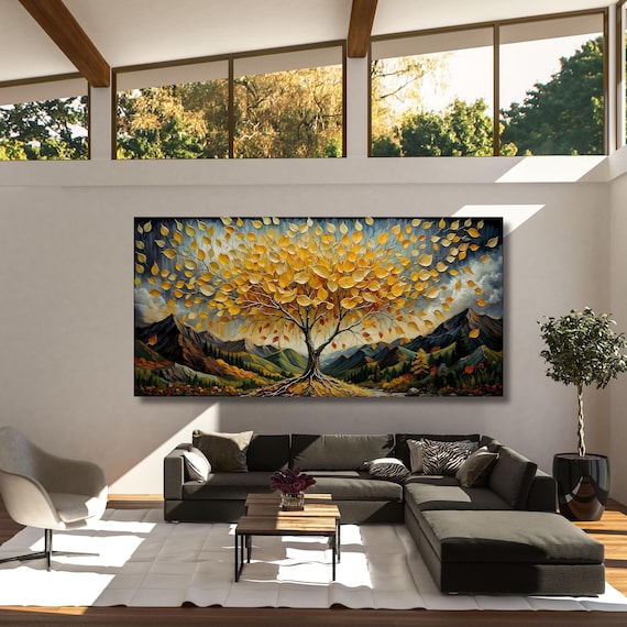 Tree of life Gustav Klimt Canvas Wall Art,Tree of life Framed Wall Art,Tree of life Poster, Extra Large Wall Art Tree of life Ready to Hang
