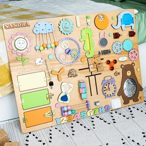 Casse-tête personnalisé, Tableau occupé, Casse-tête personnalisé pour bébé, Casse-tête pour bébé, Tableau sensoriel, Casse-tête de nom, Casse-tête pour bébé, Tableau d'activités
