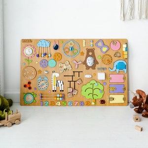 Baby Busy Board, Busy Board 1 2 Year Old, Sensory Activity, Busy Board, Busy Board Toddler, Activity Montessori Board, Best Gift for Toddler