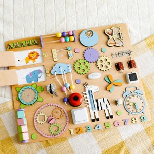 Wooden Name Puzzle Toys, Personalized Busy Board for Toddler, Baby Gift, Montessori Puzzle, Baby Gift Girl, Baby Gift Boy, Baby Shower Gift