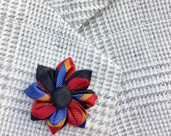 Lapel Pins Men Lapel Pin Flower Lapel Pin Silk Lapel Flower Kanzashi Silk Boutonniere Colorful Husband Gift For Men Stocking Stuffer Custom