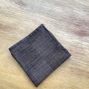 Pocket Square Brown Silk Handkerchief Men Brown Pocket Square Silk Custom Kimono Mens Gift For Husband Hankerchief Hanky Hand Rolled Hems